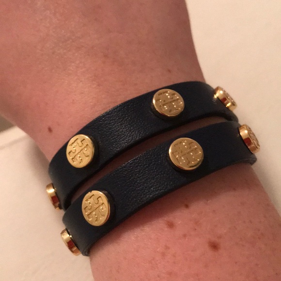 Tory Burch Jewelry - Tory Burch Navy Wrap Bracelet
